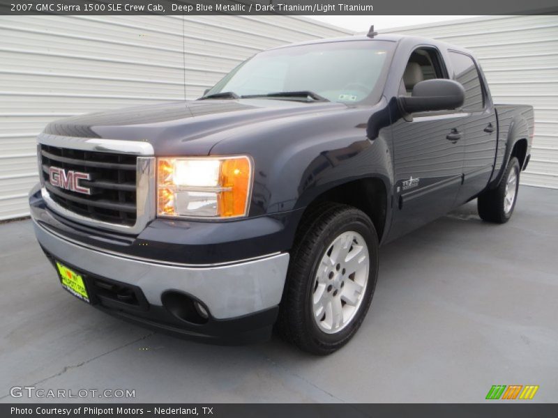 Deep Blue Metallic / Dark Titanium/Light Titanium 2007 GMC Sierra 1500 SLE Crew Cab