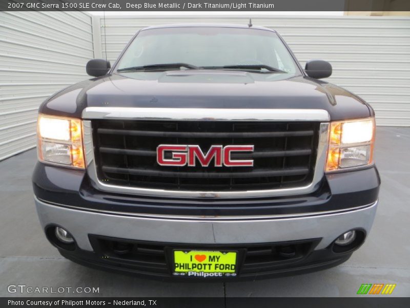 Deep Blue Metallic / Dark Titanium/Light Titanium 2007 GMC Sierra 1500 SLE Crew Cab