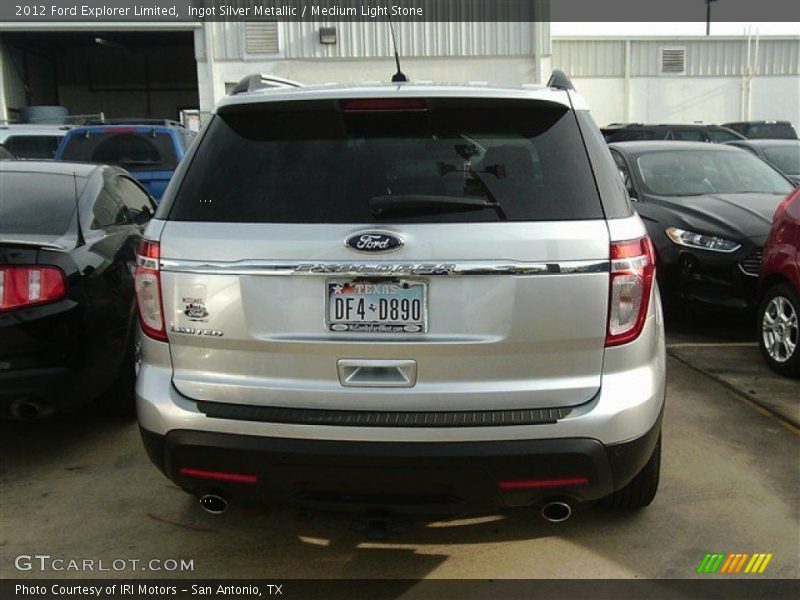 Ingot Silver Metallic / Medium Light Stone 2012 Ford Explorer Limited