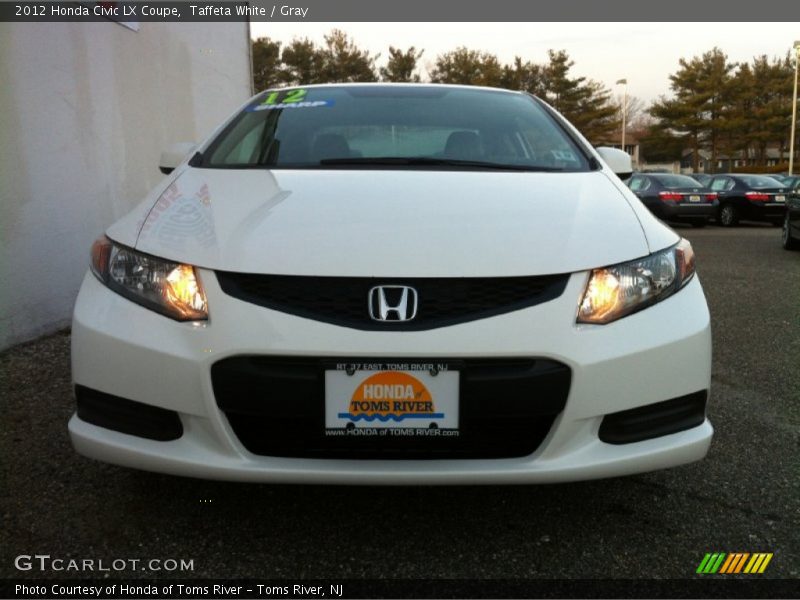 Taffeta White / Gray 2012 Honda Civic LX Coupe