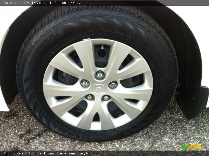 Taffeta White / Gray 2012 Honda Civic LX Coupe