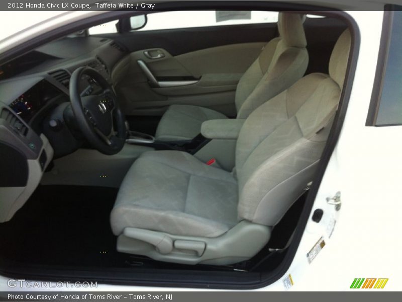 Taffeta White / Gray 2012 Honda Civic LX Coupe