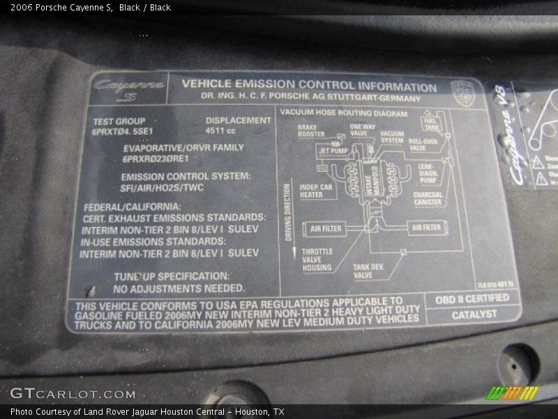 Black / Black 2006 Porsche Cayenne S