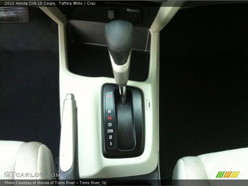 Taffeta White / Gray 2012 Honda Civic LX Coupe