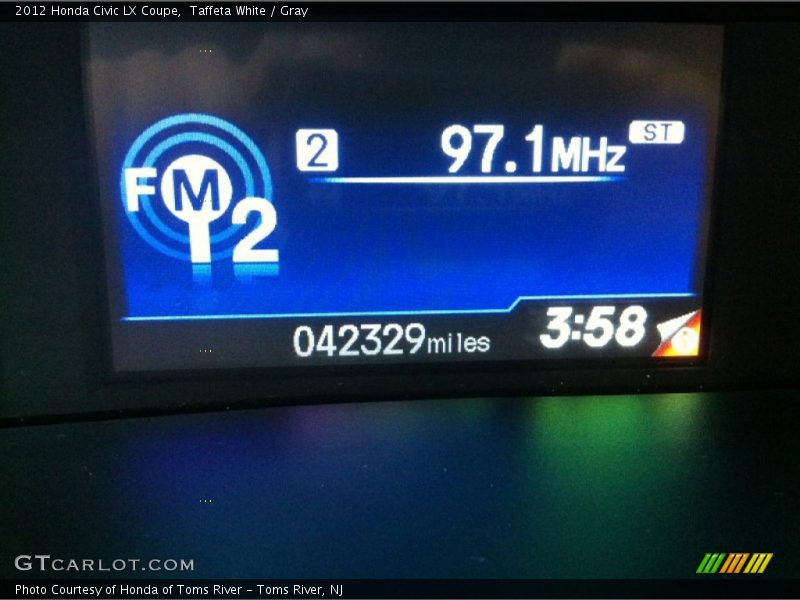 Taffeta White / Gray 2012 Honda Civic LX Coupe