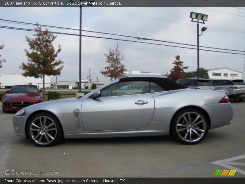 Liquid Silver Metallic / Charcoal 2007 Jaguar XK XK8 Convertible