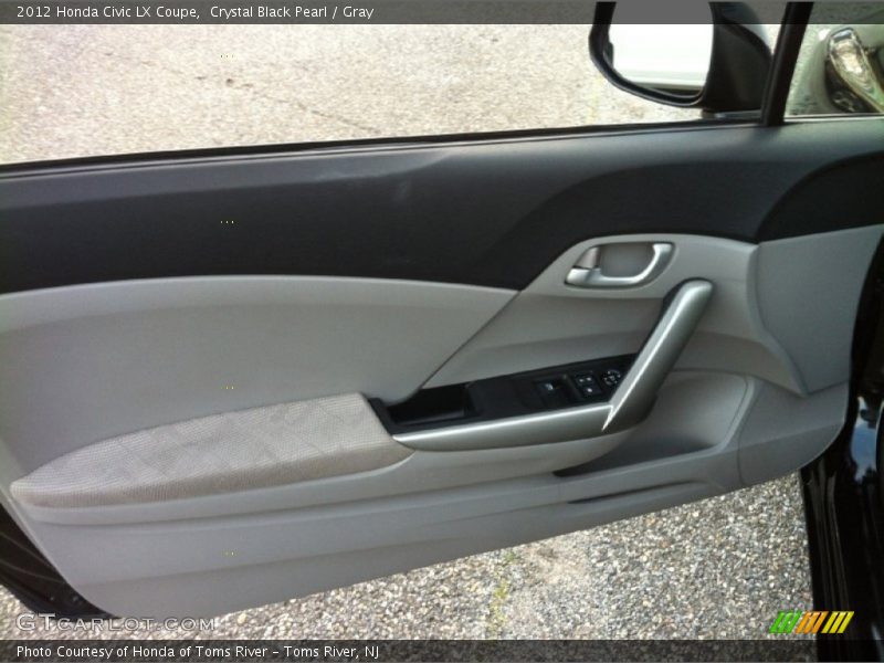 Crystal Black Pearl / Gray 2012 Honda Civic LX Coupe