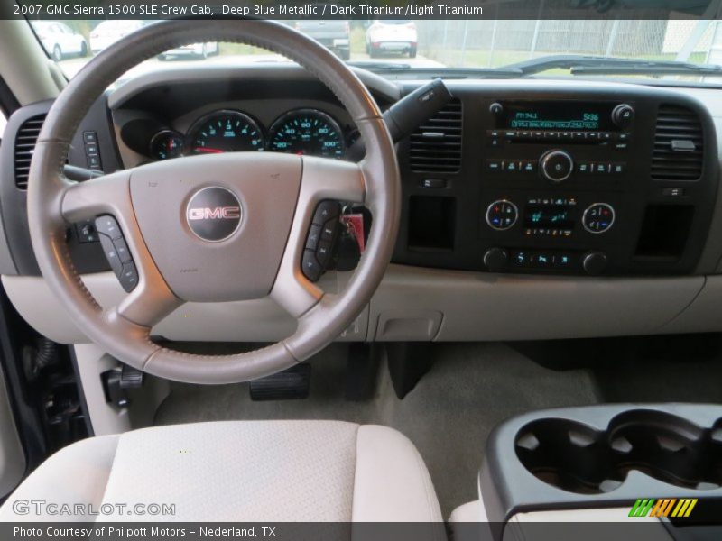 Deep Blue Metallic / Dark Titanium/Light Titanium 2007 GMC Sierra 1500 SLE Crew Cab