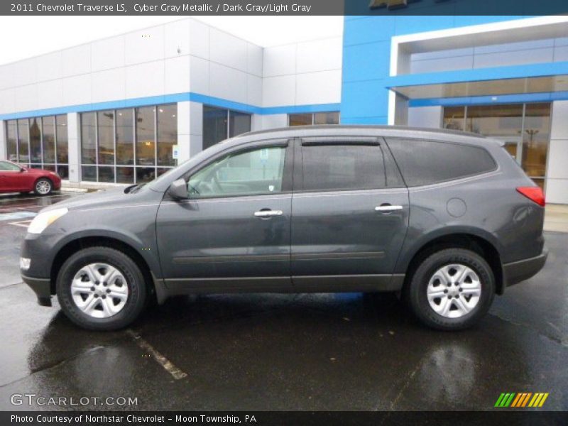 Cyber Gray Metallic / Dark Gray/Light Gray 2011 Chevrolet Traverse LS