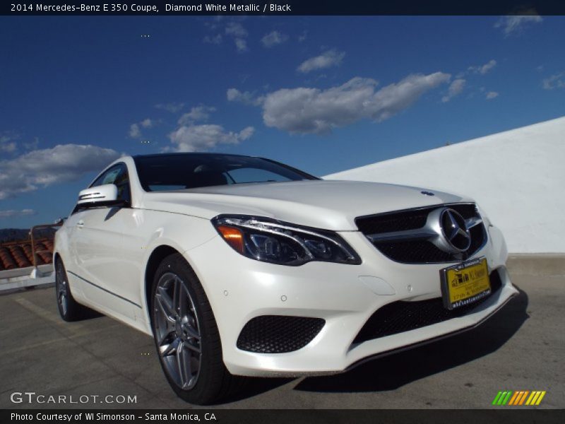 Diamond White Metallic / Black 2014 Mercedes-Benz E 350 Coupe