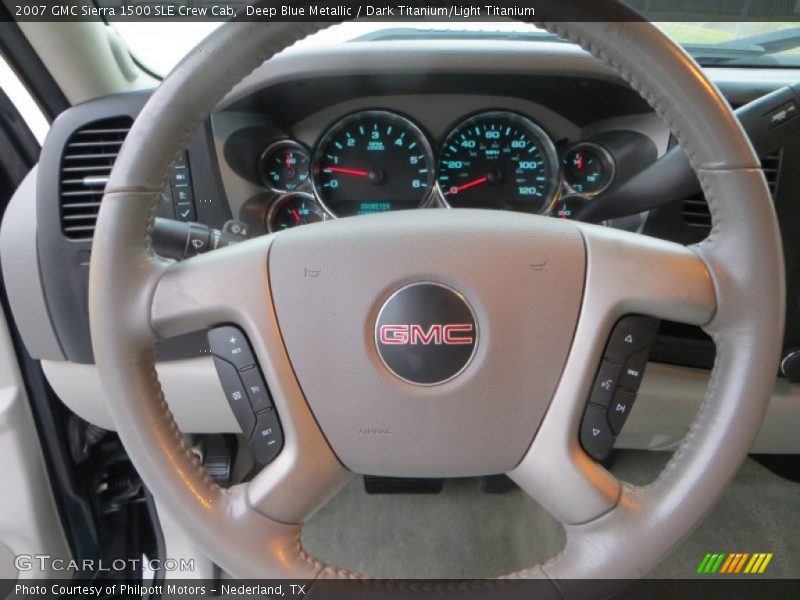 Deep Blue Metallic / Dark Titanium/Light Titanium 2007 GMC Sierra 1500 SLE Crew Cab