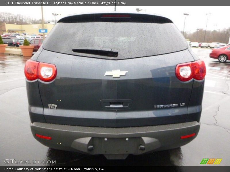 Cyber Gray Metallic / Dark Gray/Light Gray 2011 Chevrolet Traverse LS