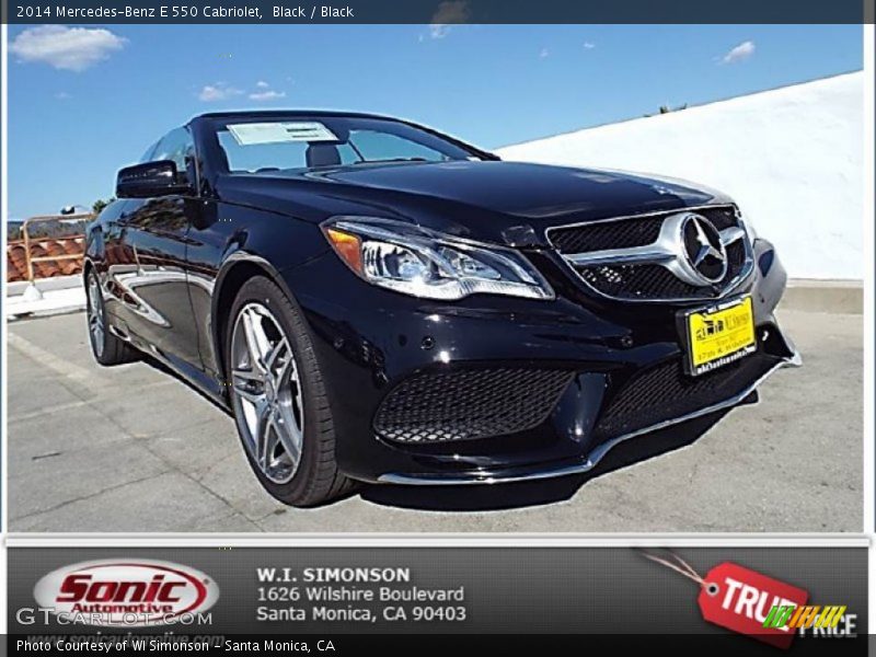 Black / Black 2014 Mercedes-Benz E 550 Cabriolet