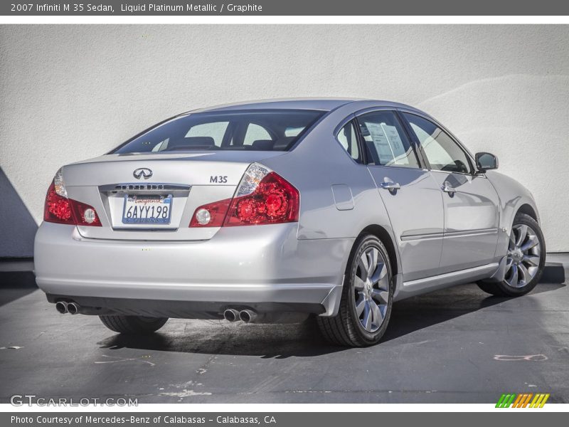 Liquid Platinum Metallic / Graphite 2007 Infiniti M 35 Sedan