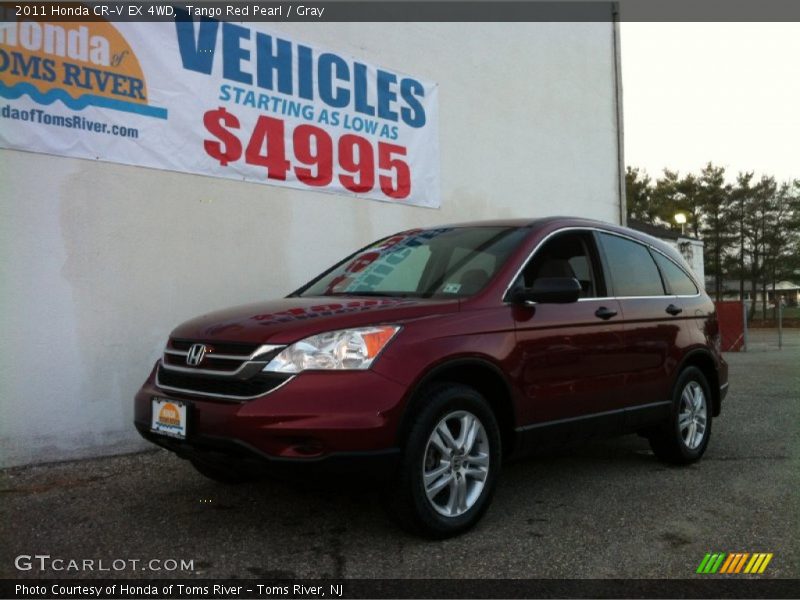 Tango Red Pearl / Gray 2011 Honda CR-V EX 4WD