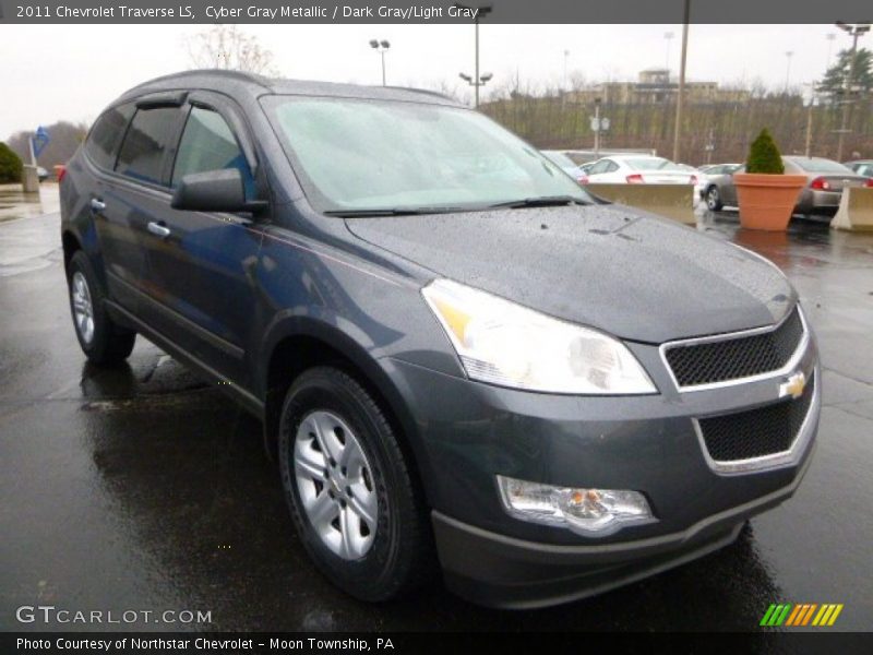 Cyber Gray Metallic / Dark Gray/Light Gray 2011 Chevrolet Traverse LS