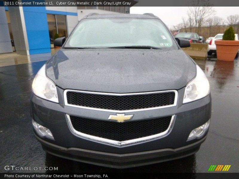 Cyber Gray Metallic / Dark Gray/Light Gray 2011 Chevrolet Traverse LS
