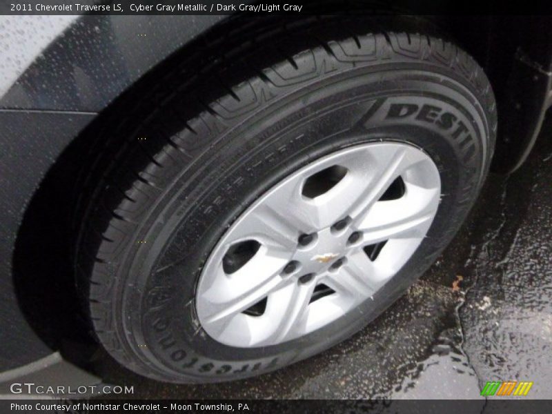 Cyber Gray Metallic / Dark Gray/Light Gray 2011 Chevrolet Traverse LS
