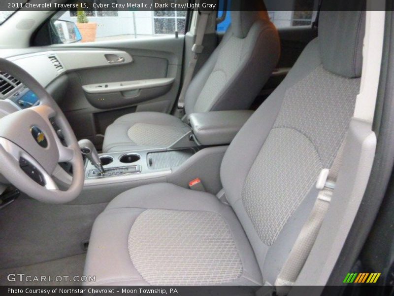 Cyber Gray Metallic / Dark Gray/Light Gray 2011 Chevrolet Traverse LS
