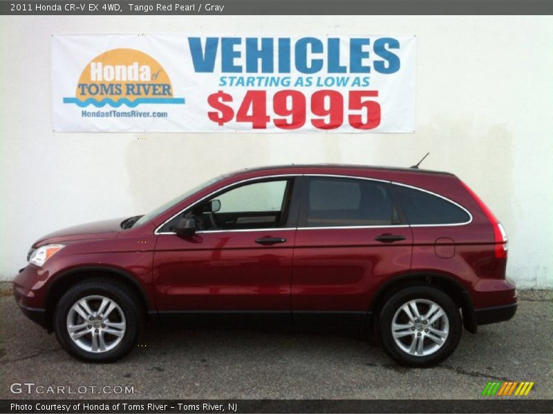 Tango Red Pearl / Gray 2011 Honda CR-V EX 4WD