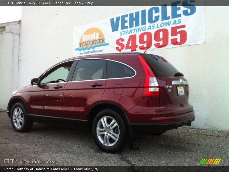 Tango Red Pearl / Gray 2011 Honda CR-V EX 4WD