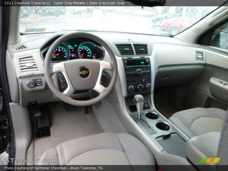 Cyber Gray Metallic / Dark Gray/Light Gray 2011 Chevrolet Traverse LS