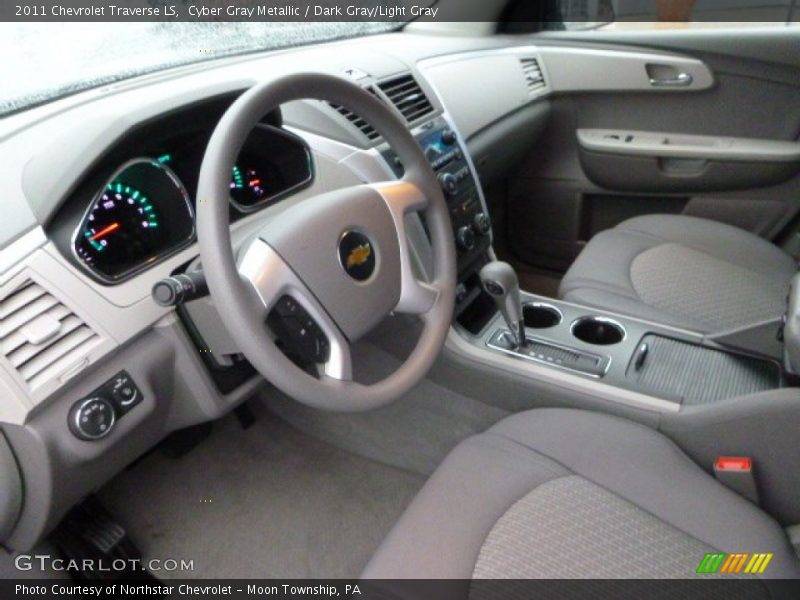 Cyber Gray Metallic / Dark Gray/Light Gray 2011 Chevrolet Traverse LS