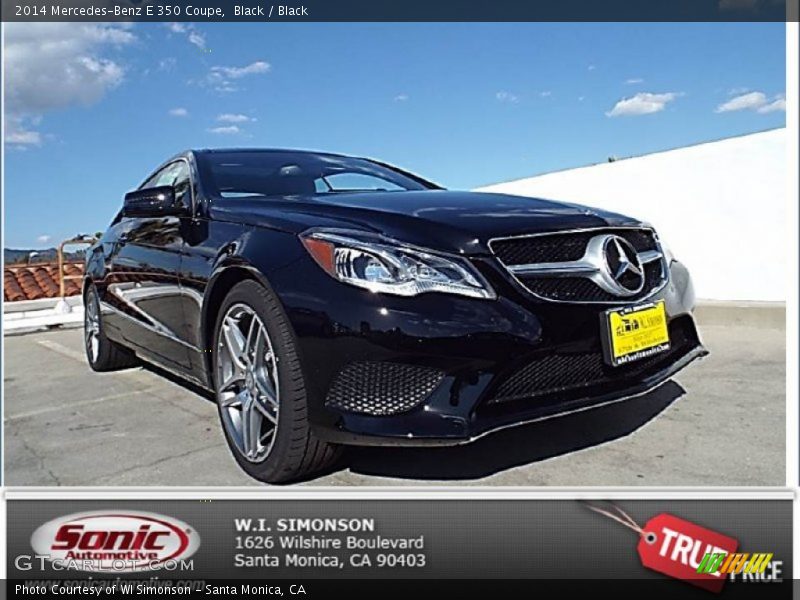 Black / Black 2014 Mercedes-Benz E 350 Coupe