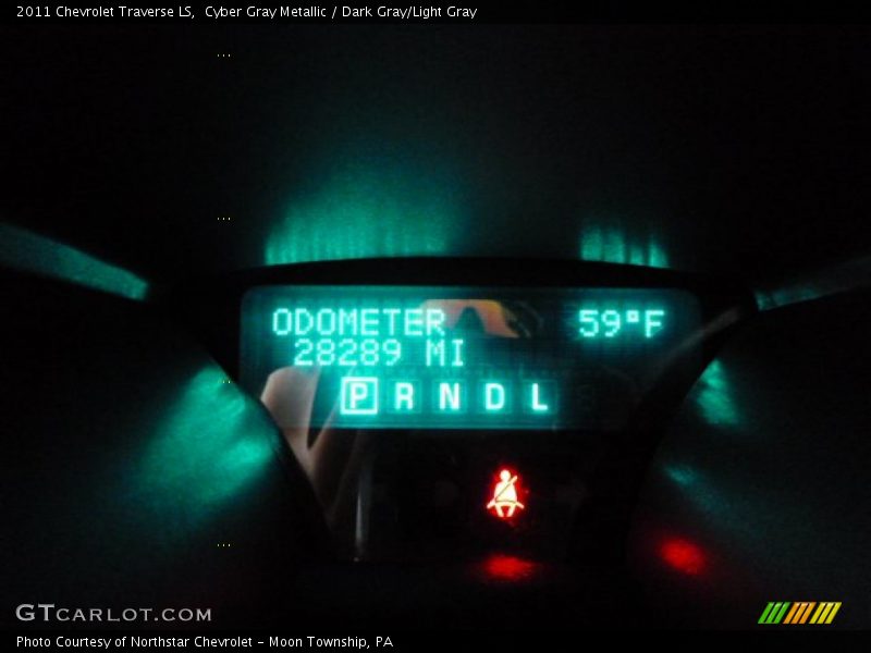 Cyber Gray Metallic / Dark Gray/Light Gray 2011 Chevrolet Traverse LS