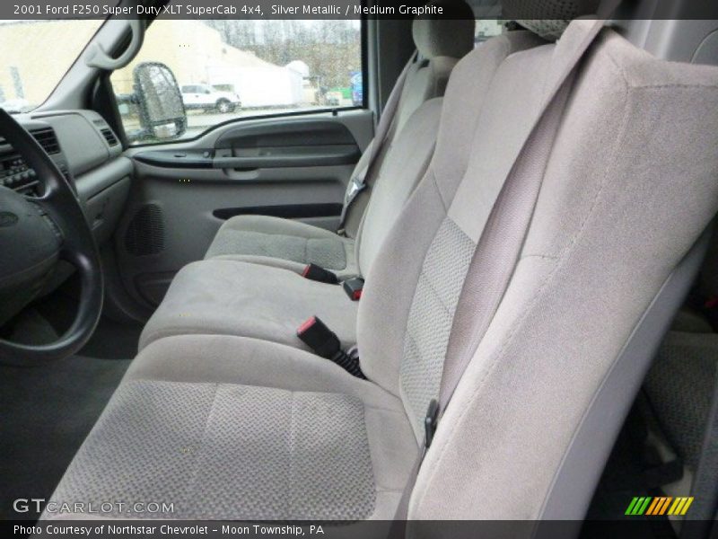 Silver Metallic / Medium Graphite 2001 Ford F250 Super Duty XLT SuperCab 4x4