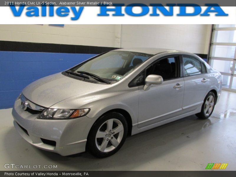 Alabaster Silver Metallic / Black 2011 Honda Civic LX-S Sedan