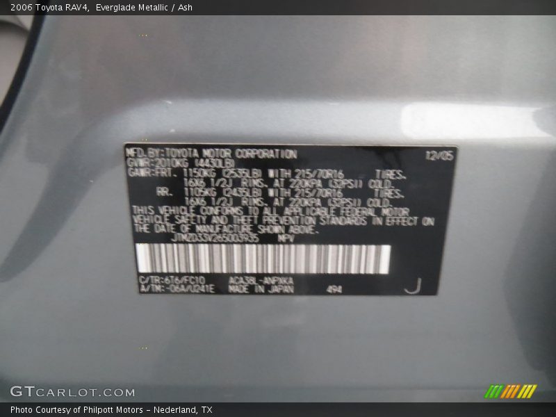 Everglade Metallic / Ash 2006 Toyota RAV4