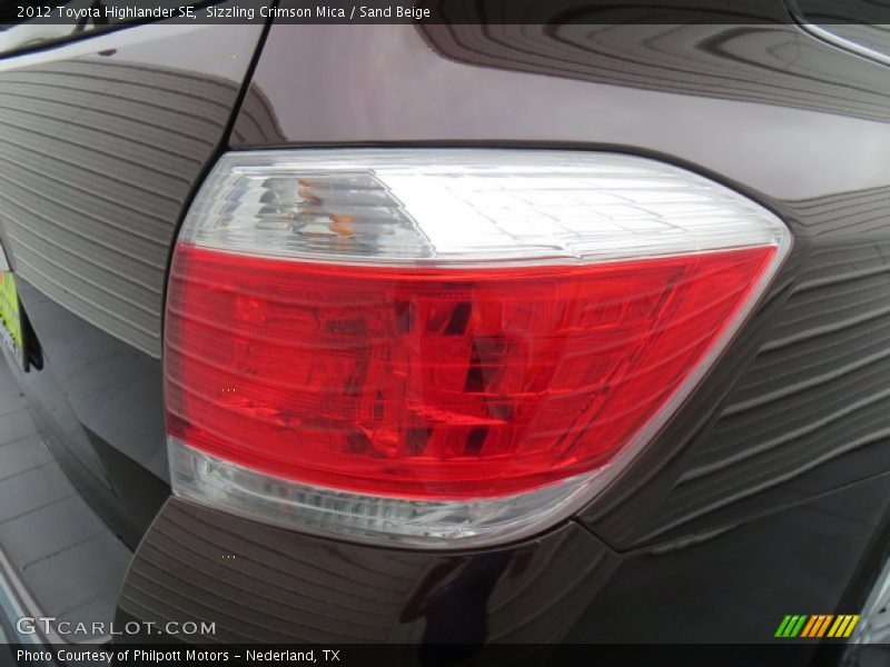 Sizzling Crimson Mica / Sand Beige 2012 Toyota Highlander SE