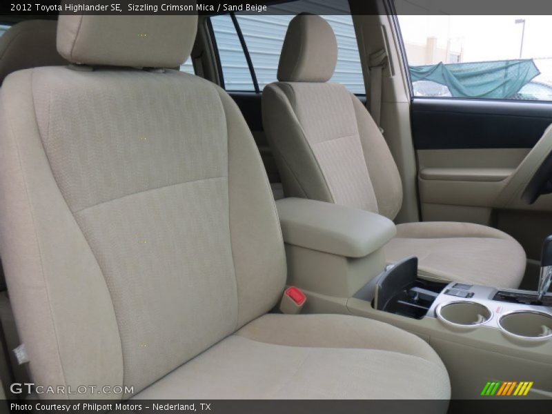 Sizzling Crimson Mica / Sand Beige 2012 Toyota Highlander SE