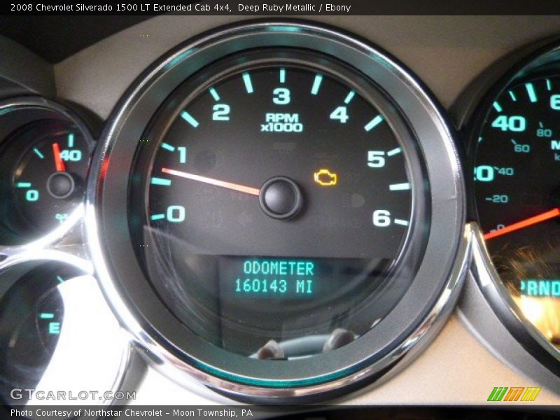 Deep Ruby Metallic / Ebony 2008 Chevrolet Silverado 1500 LT Extended Cab 4x4