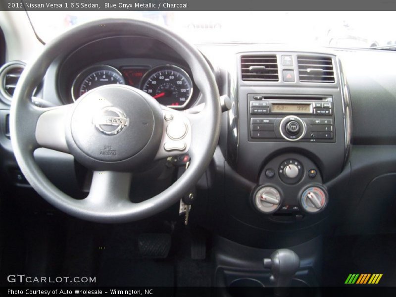 Blue Onyx Metallic / Charcoal 2012 Nissan Versa 1.6 S Sedan