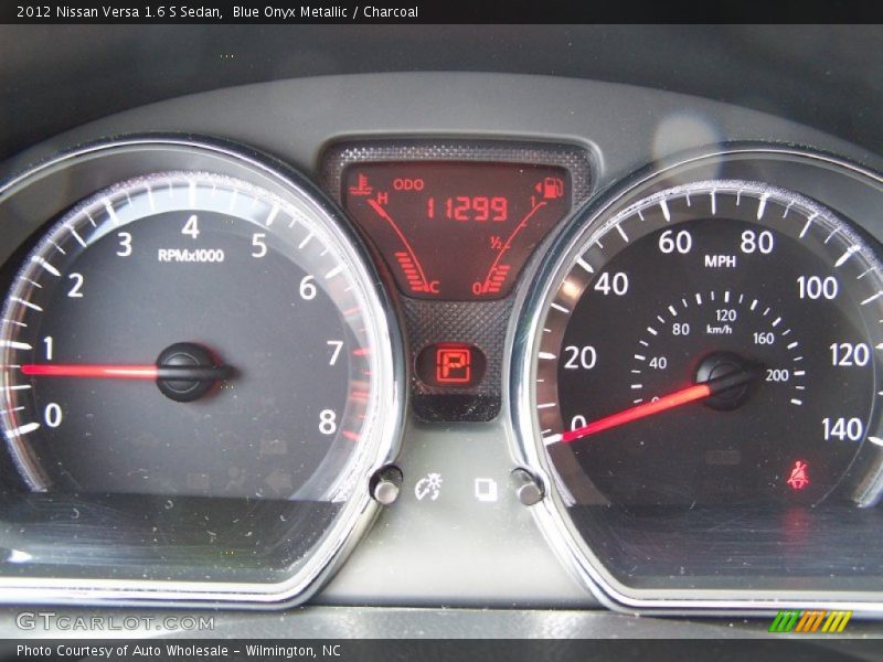 Blue Onyx Metallic / Charcoal 2012 Nissan Versa 1.6 S Sedan
