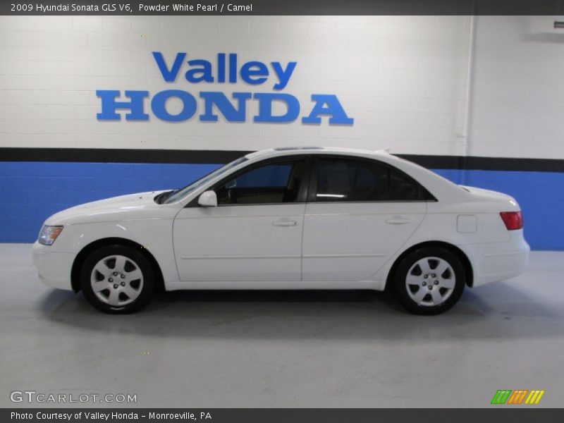 Powder White Pearl / Camel 2009 Hyundai Sonata GLS V6