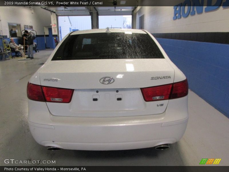Powder White Pearl / Camel 2009 Hyundai Sonata GLS V6