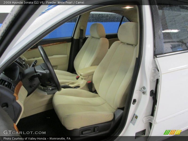 Powder White Pearl / Camel 2009 Hyundai Sonata GLS V6