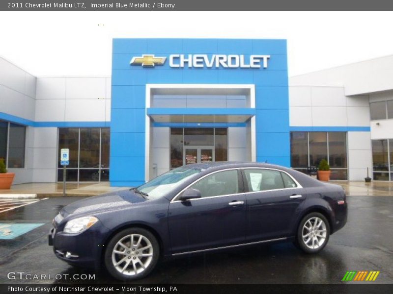 Imperial Blue Metallic / Ebony 2011 Chevrolet Malibu LTZ