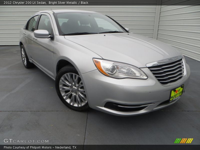 Bright Silver Metallic / Black 2012 Chrysler 200 LX Sedan