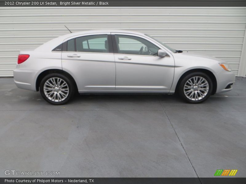 Bright Silver Metallic / Black 2012 Chrysler 200 LX Sedan