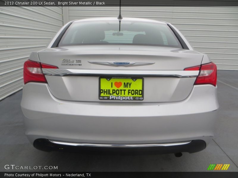 Bright Silver Metallic / Black 2012 Chrysler 200 LX Sedan