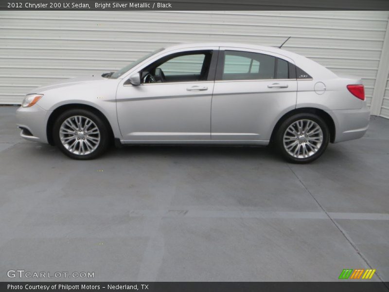 Bright Silver Metallic / Black 2012 Chrysler 200 LX Sedan