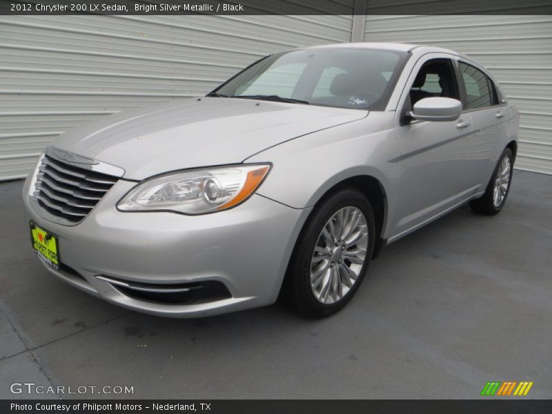 Bright Silver Metallic / Black 2012 Chrysler 200 LX Sedan