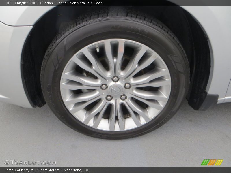 Bright Silver Metallic / Black 2012 Chrysler 200 LX Sedan