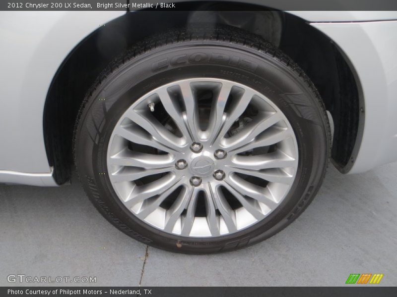 Bright Silver Metallic / Black 2012 Chrysler 200 LX Sedan