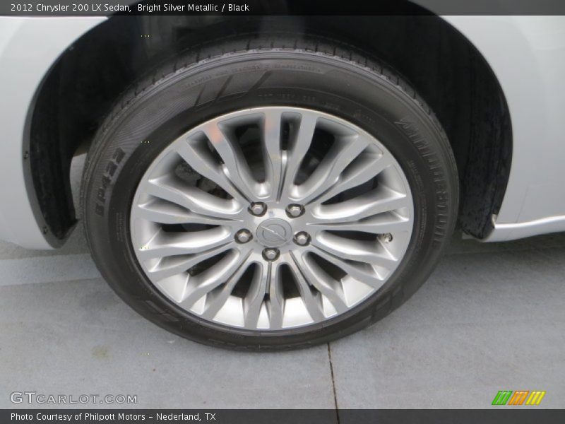 Bright Silver Metallic / Black 2012 Chrysler 200 LX Sedan