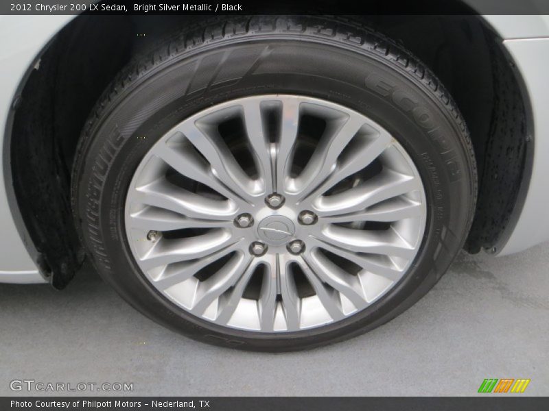 Bright Silver Metallic / Black 2012 Chrysler 200 LX Sedan